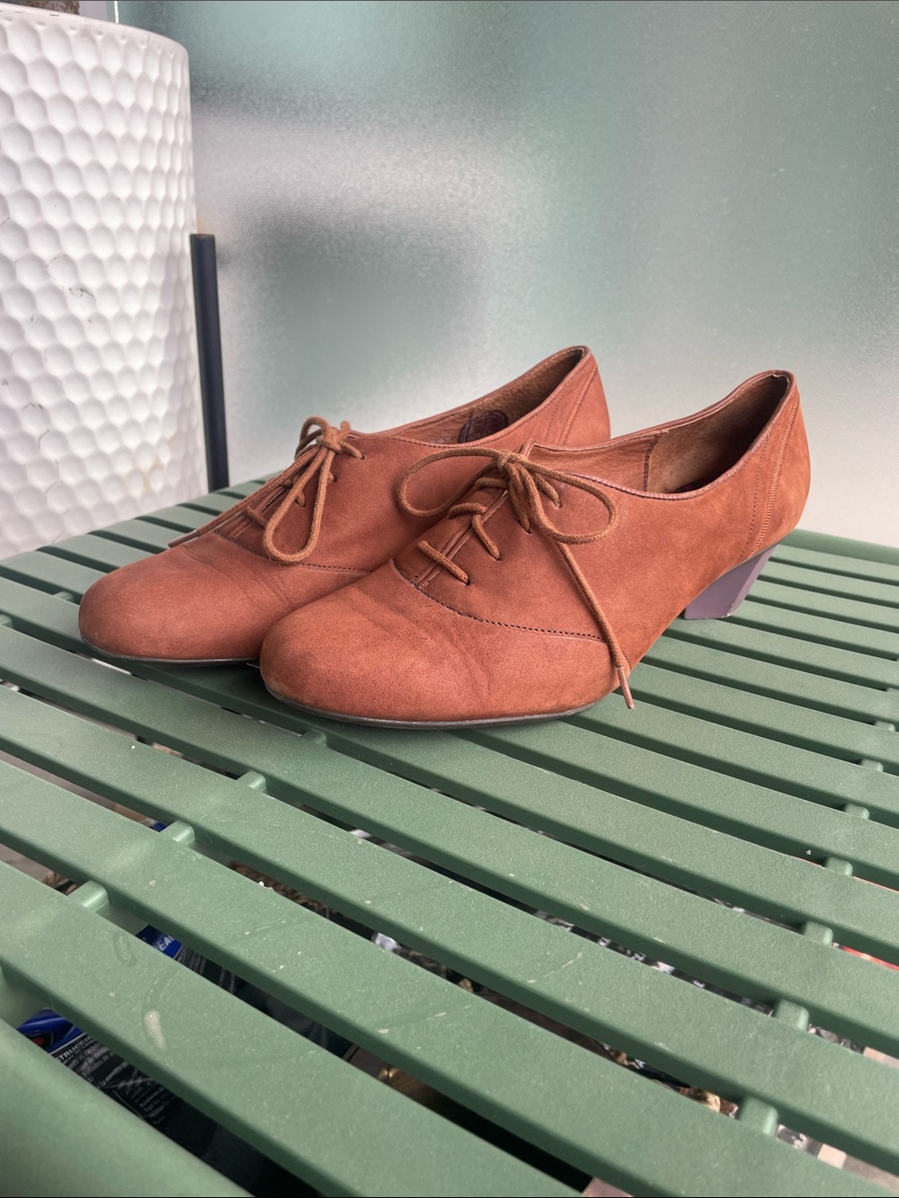 CAMPER Kim heeled Oxford vintage inspired leather derby shoes- EU 40